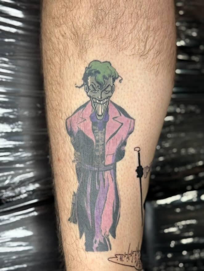 Photo of the tattoo titled Tim Sale Batman Sleeve Progress