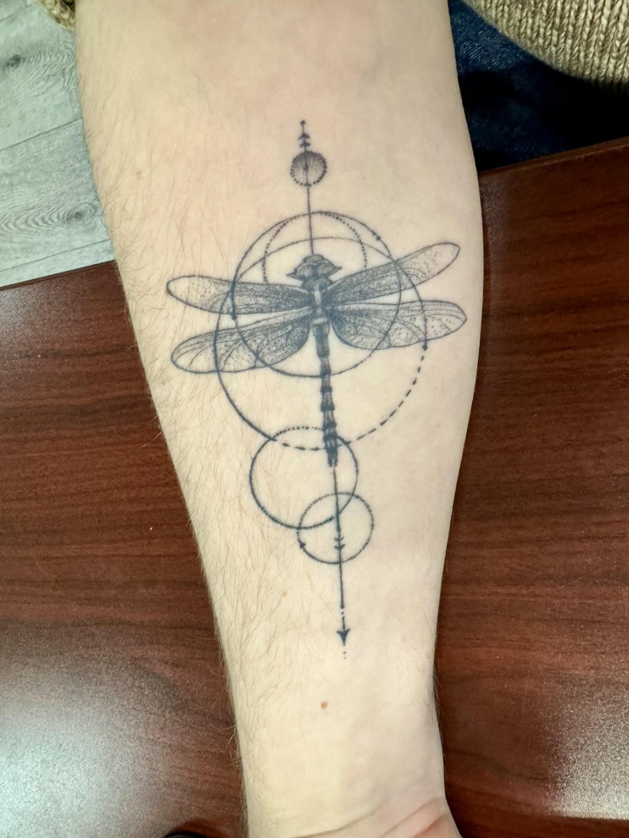 Photo of the tattoo titled Dragonfly for Mom's Spirit