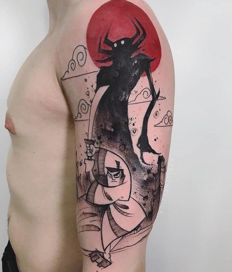Photo of the tattoo titled Homage to Samurai Jack