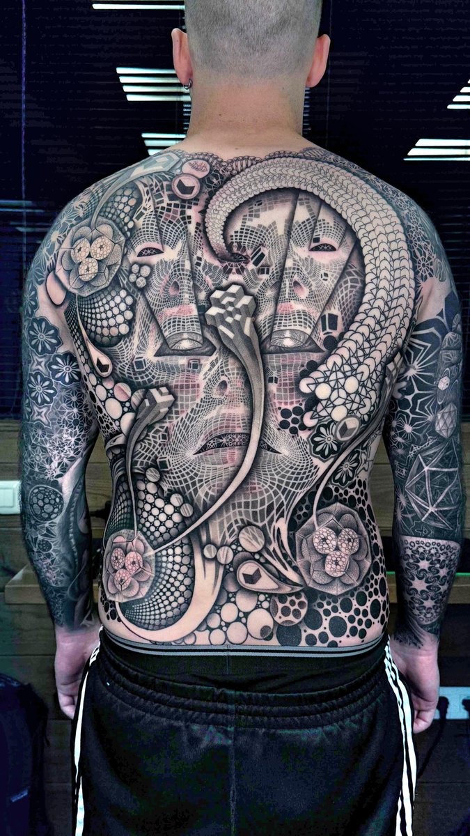 Photo of the tattoo titled Journey Through Fractal Patterns