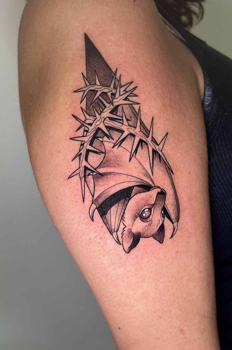 Photo of the tattoo titled Bat Tattoo Love in Houston