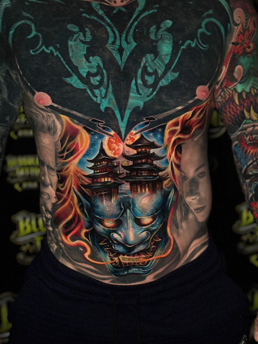 Photo of the tattoo titled Bangkok Bloodline Color Fill