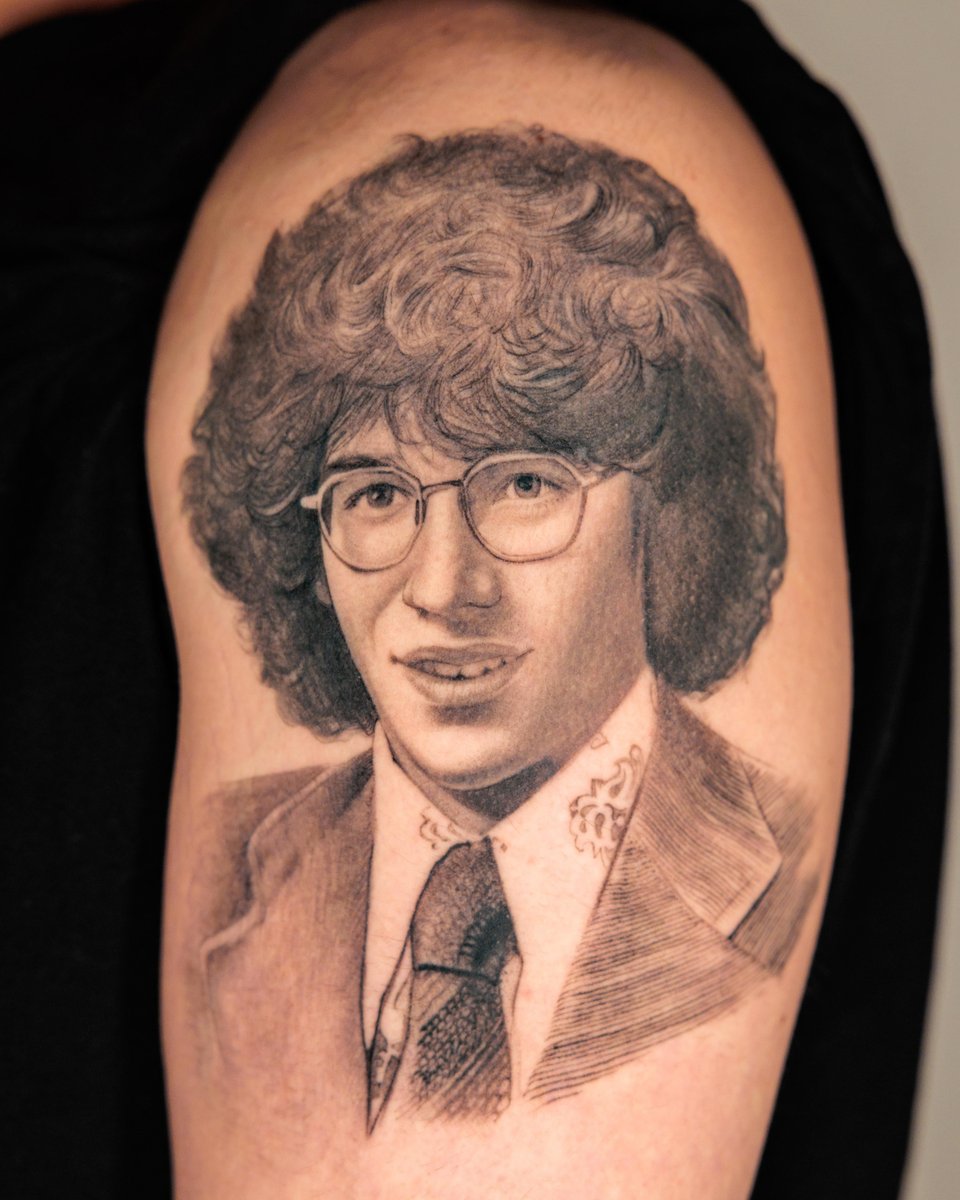 Photo of the tattoo titled Remembering Dad's Portrait