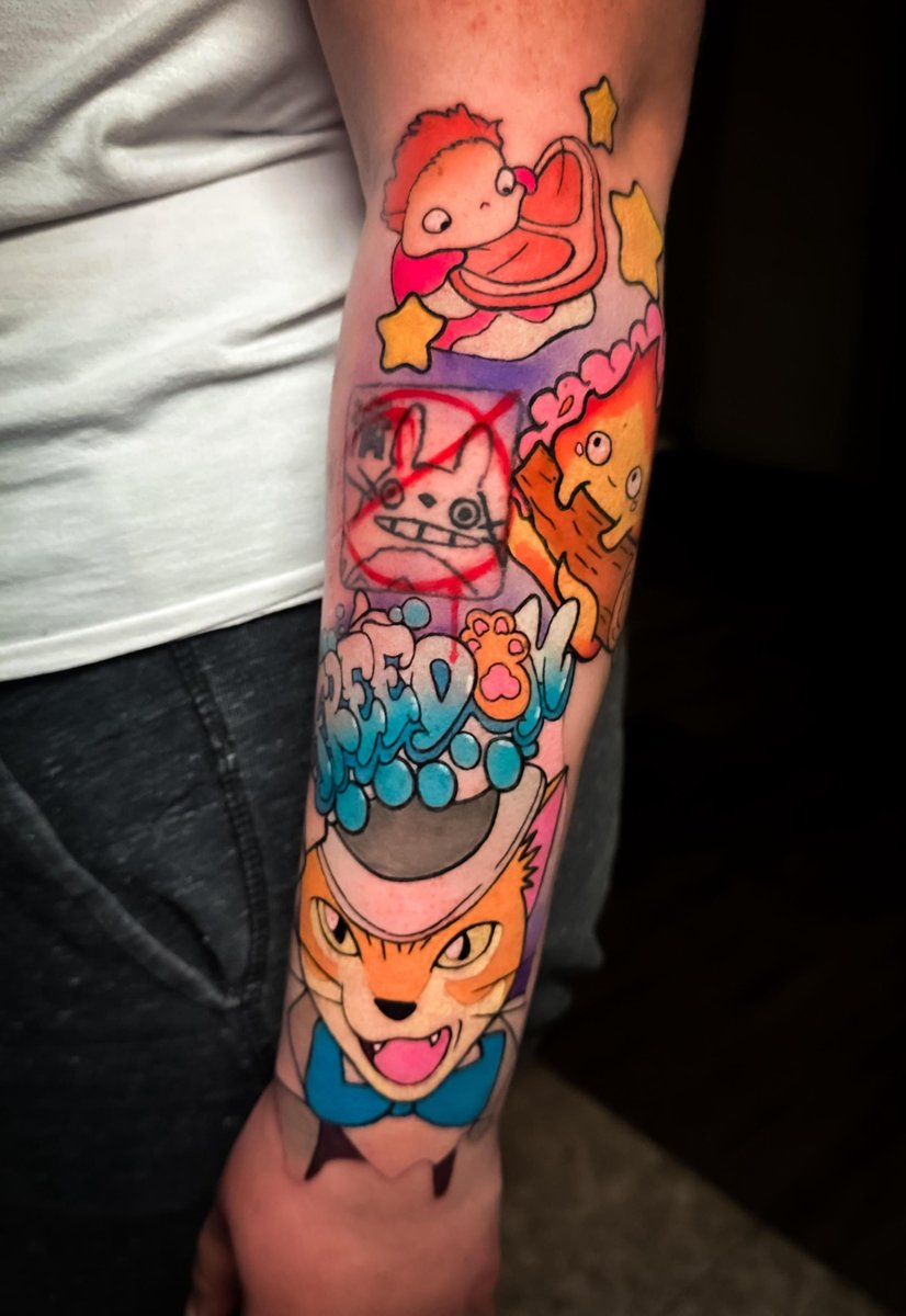 Photo of the tattoo titled Starting Ghibli Sleeve in Monterrey