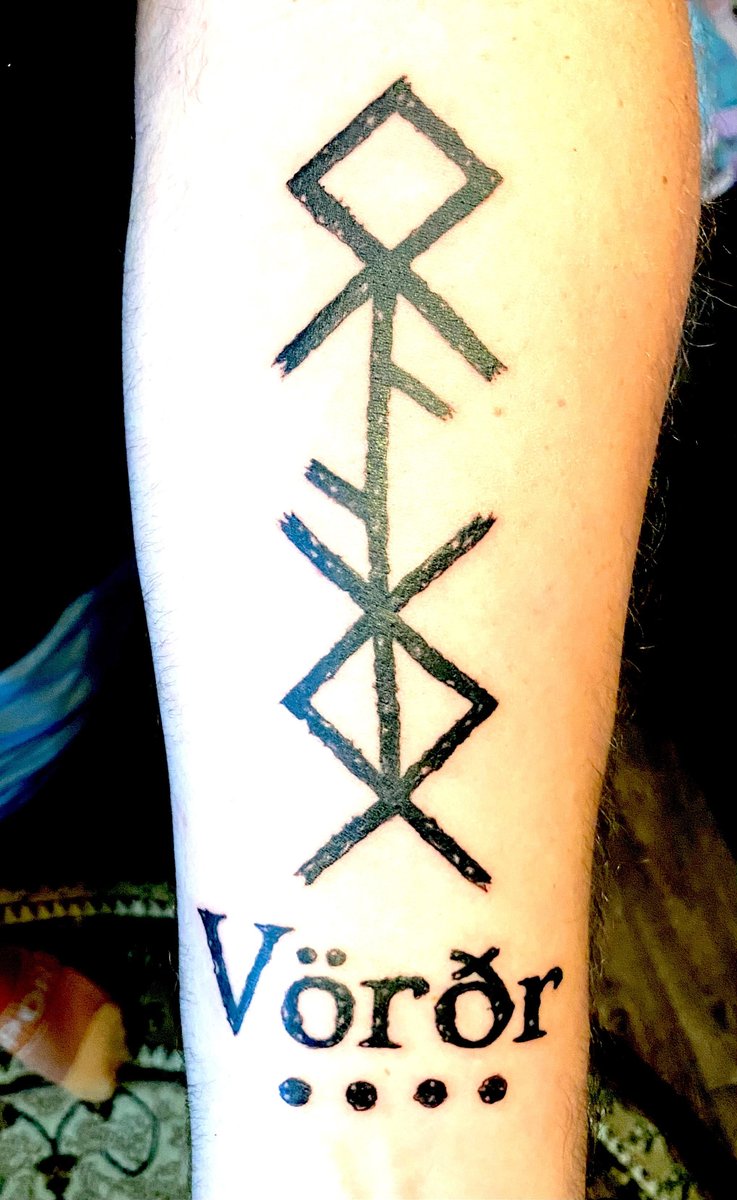 Photo of the tattoo titled Honoring Nan with Bindrune