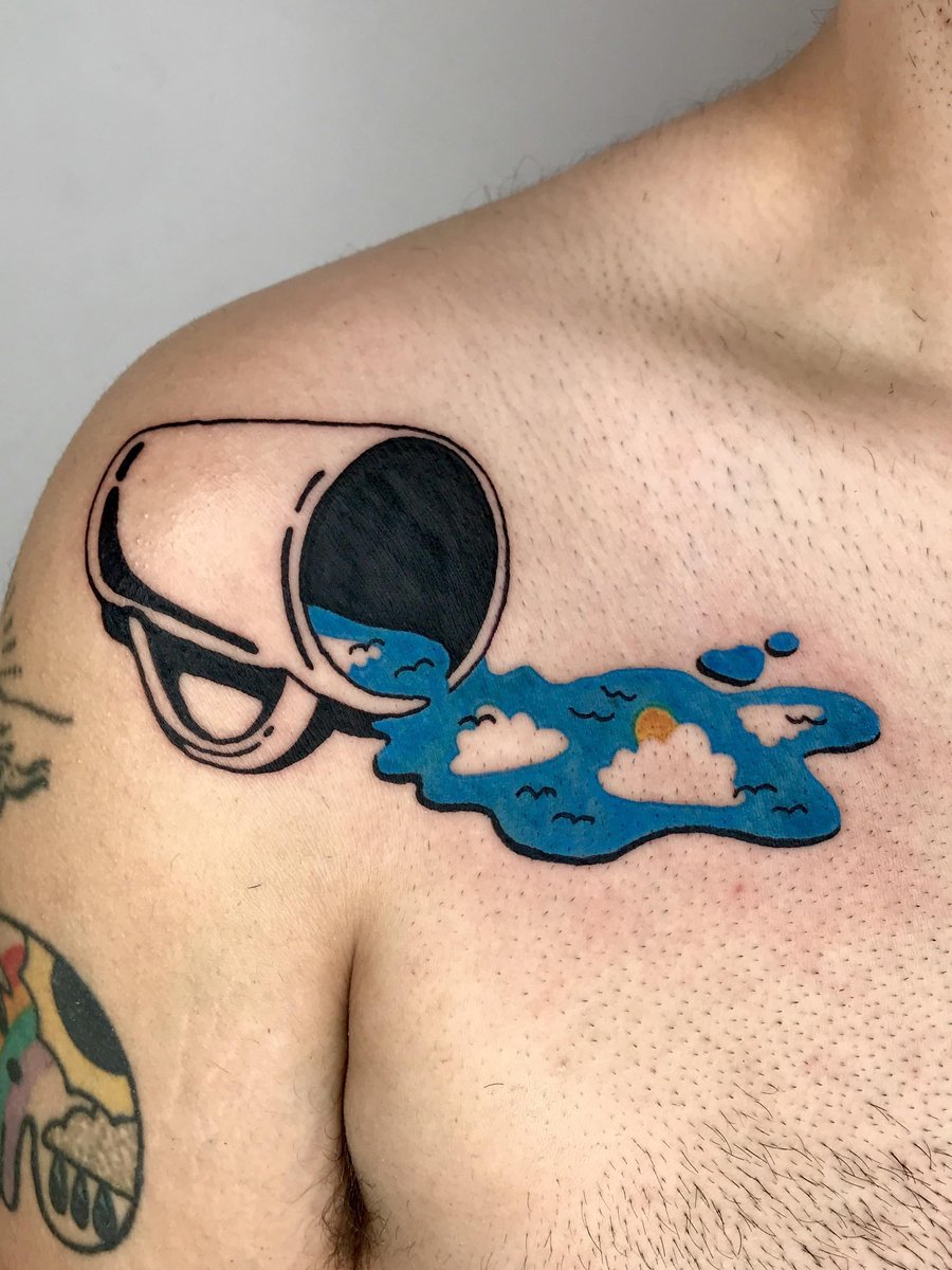 Photo of the tattoo titled Spilled Sky Tattoo