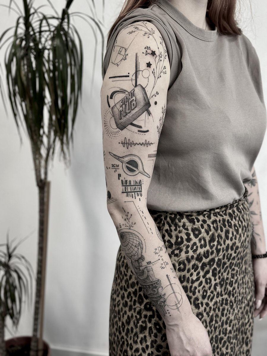 Photo of the tattoo titled Tribute to TV Shows Sleeve
