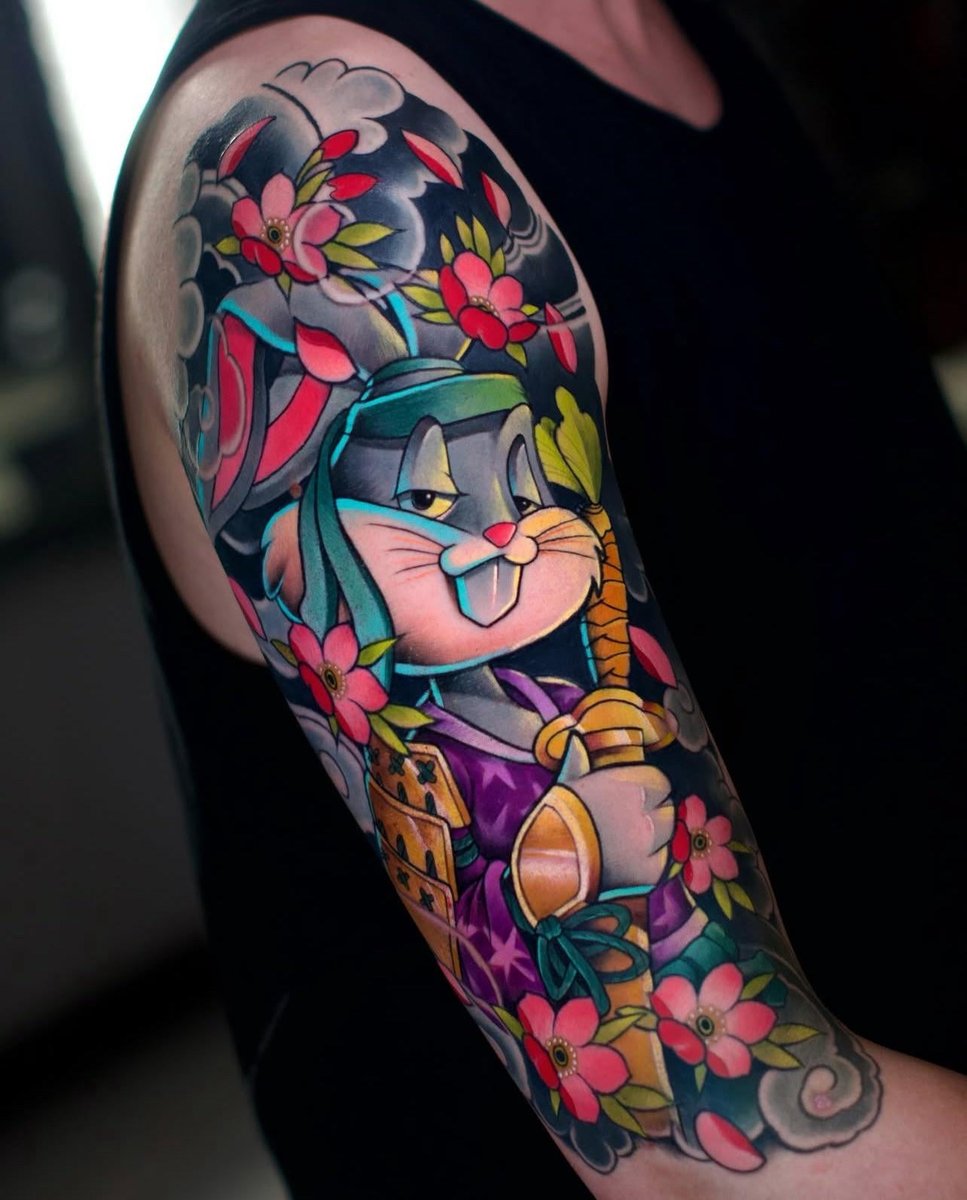 Photo of the tattoo titled Bugs Bunny in Japanese Style