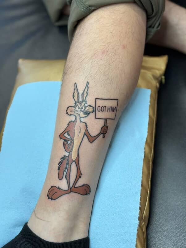 Photo of the tattoo titled Coyote Bite Memorial Tattoo