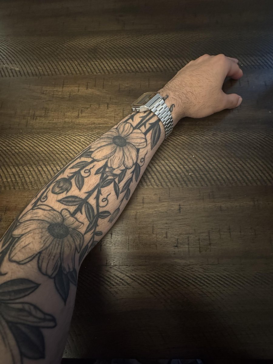 Photo of the tattoo titled Floral Sleeve Rework and Future Ideas