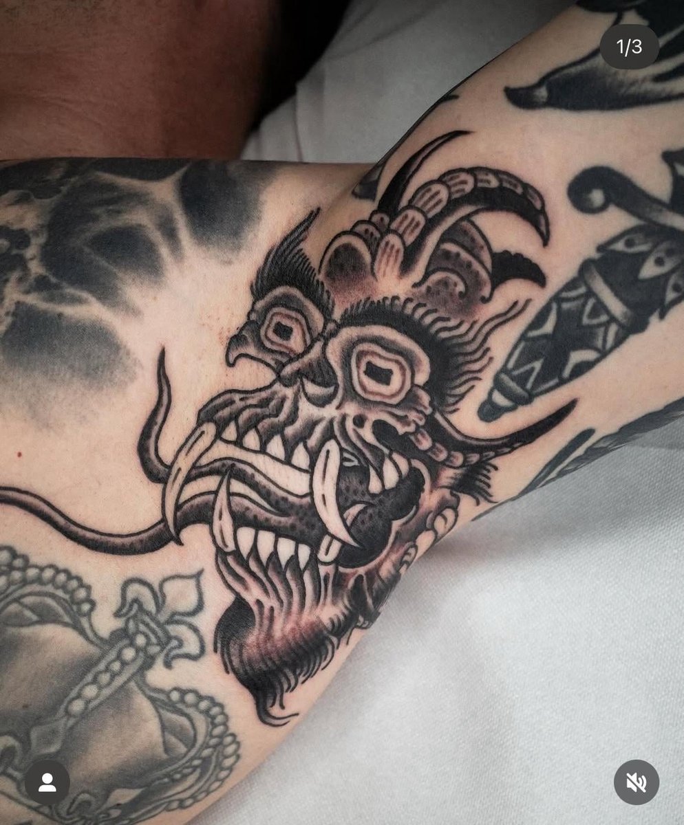 Photo of the tattoo titled My Pit Bull's Fierce Portrait