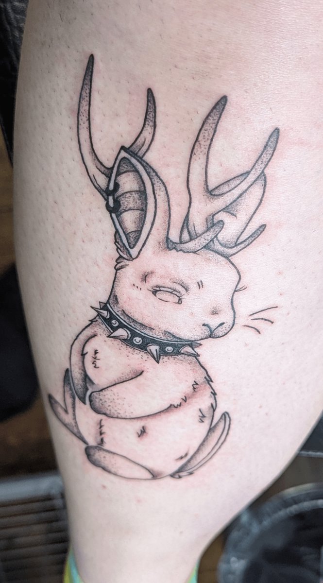Photo of the tattoo titled My First Punk Jackalope Tattoo