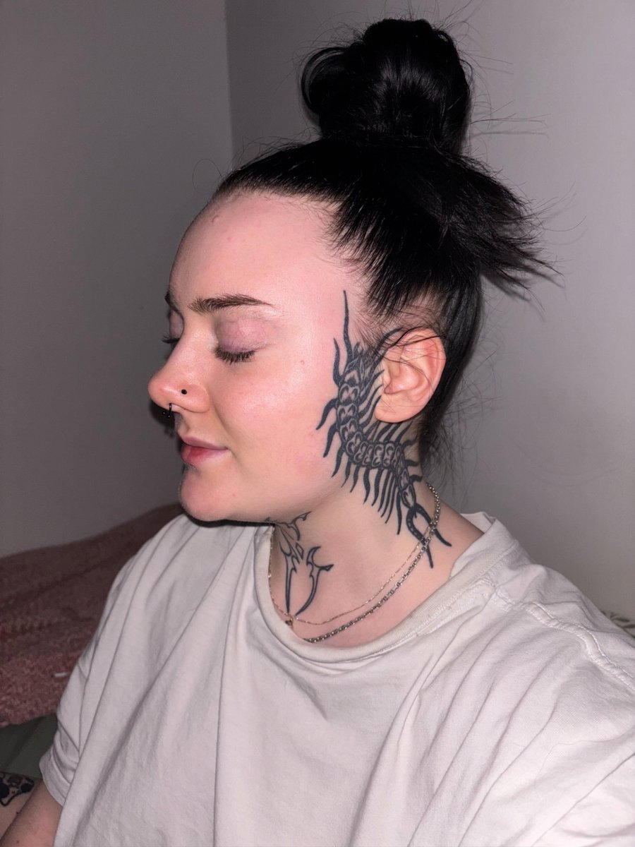 Photo of the tattoo titled Centipede Journey in Linz