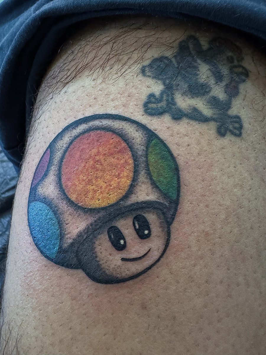 Photo of the tattoo titled Color Test Toad Tattoo