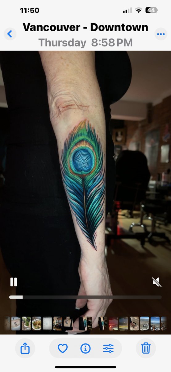 Photo of the tattoo titled Dad's Fingerprint Memorial