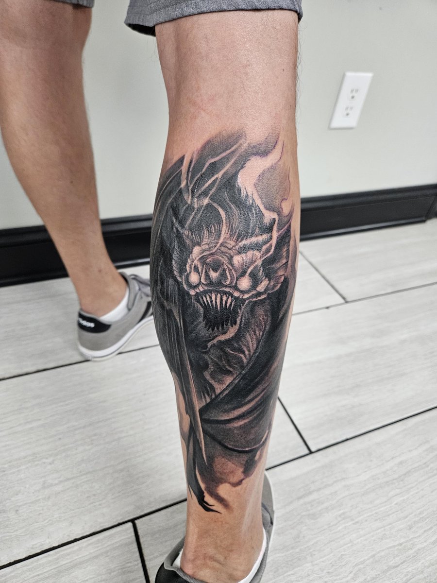 Photo of the tattoo titled My Little Bat Companion