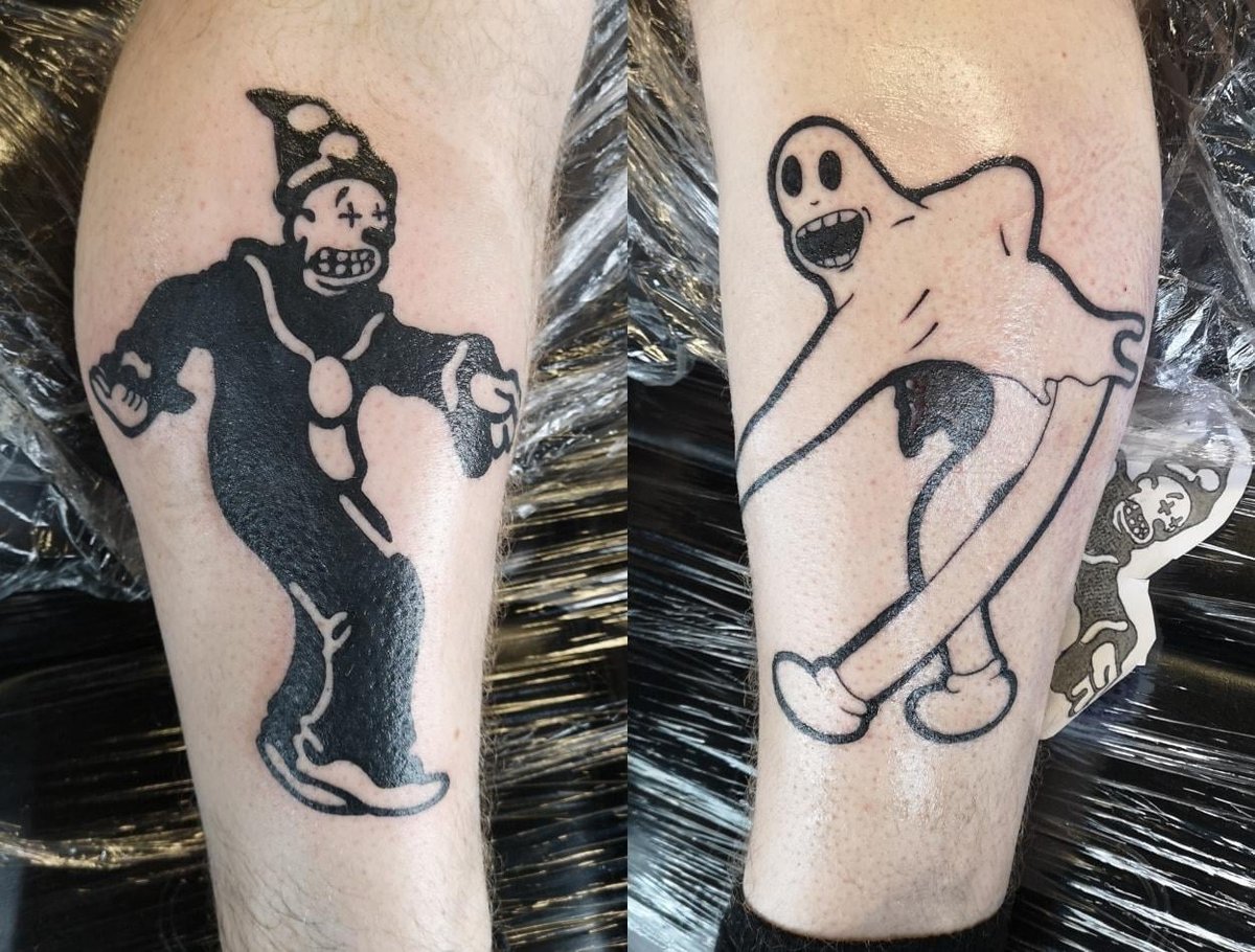 Photo of the tattoo titled Koko the Ghost Clown