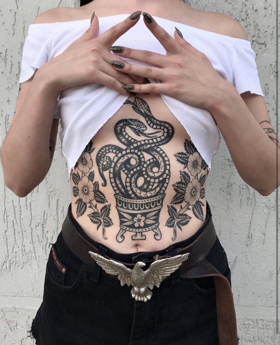 Photo of the tattoo titled Stomach Piece Symbolizing Healing