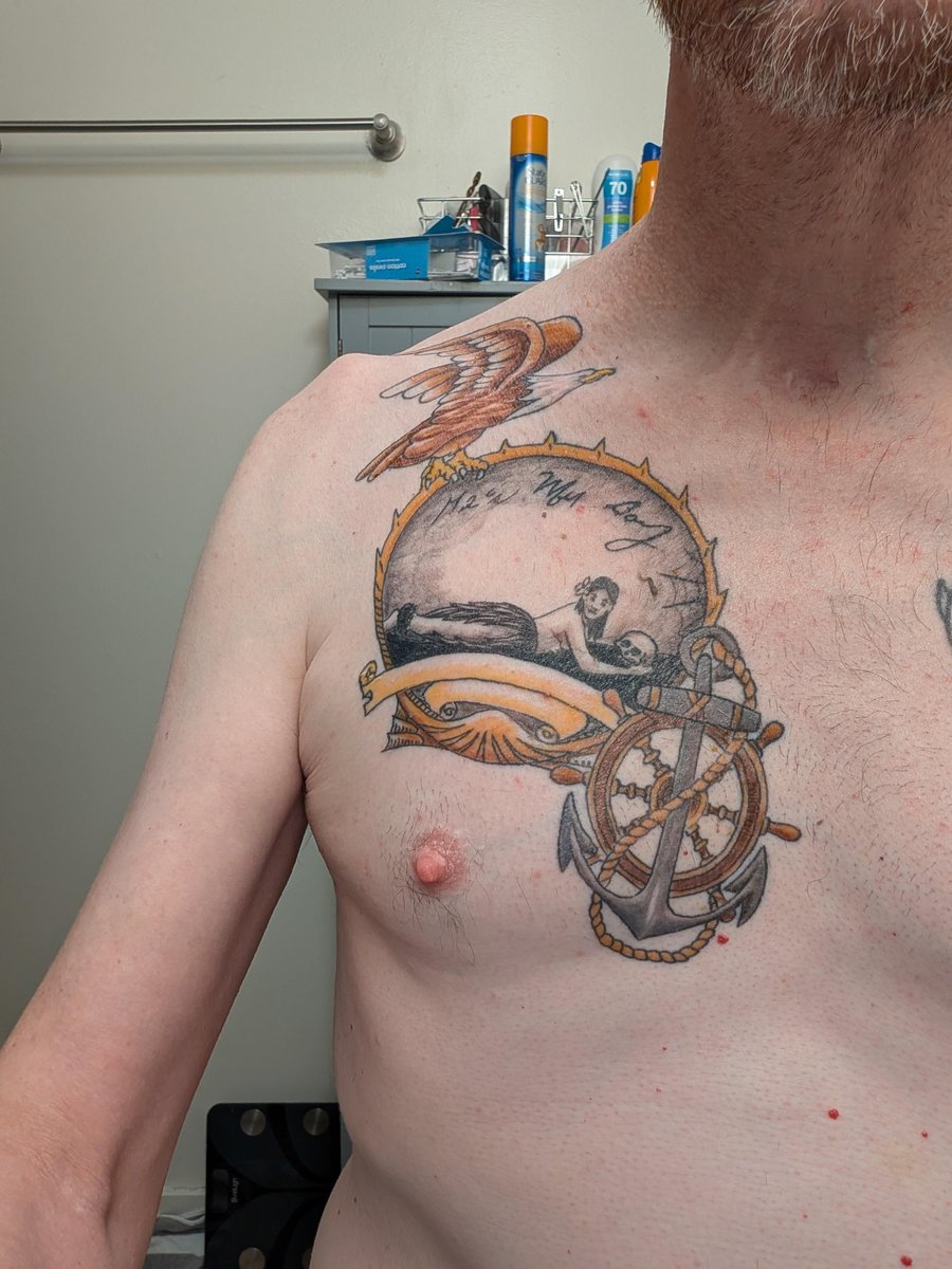 Photo of the tattoo titled Nautical Surrealism with Deep Meaning
