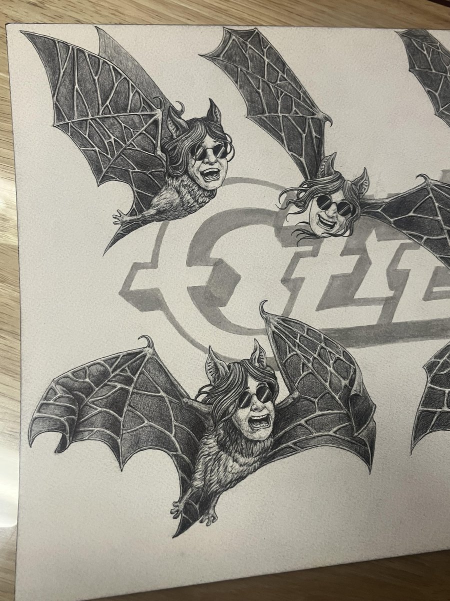 Photo of the tattoo titled Tribute to Ozzy's Bat