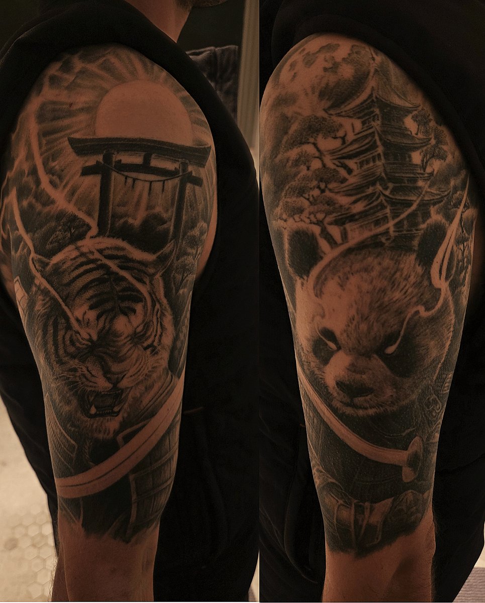 Photo of the tattoo titled Night and Day Japanese Realism