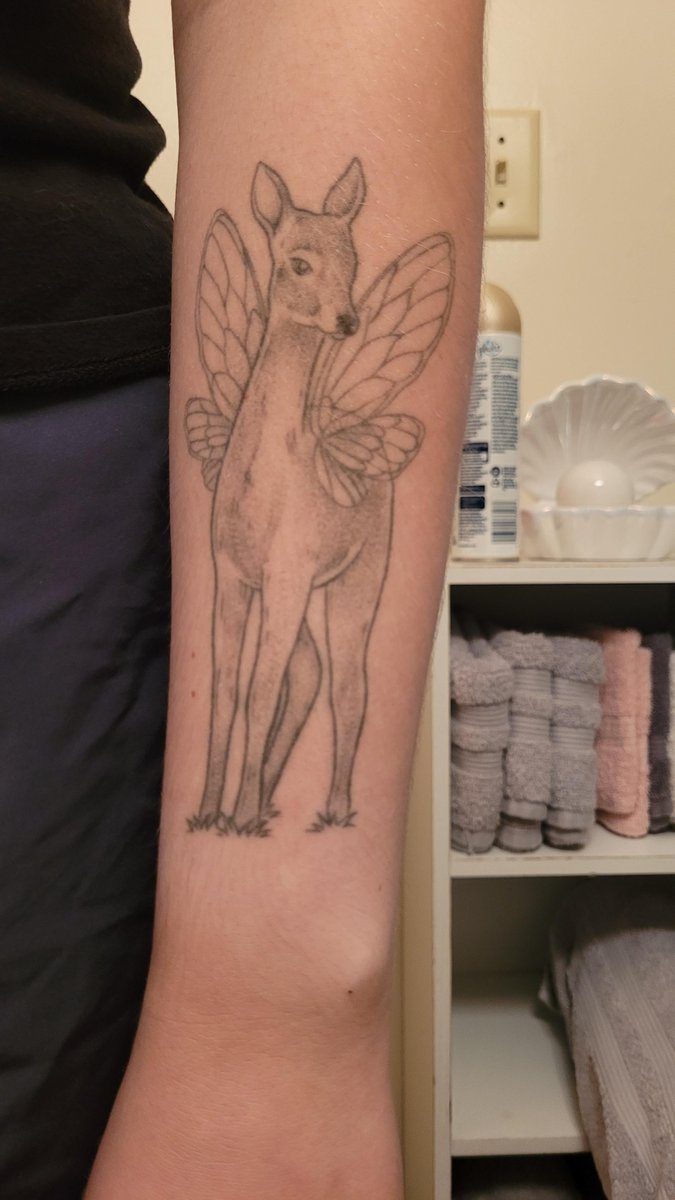 Photo of the tattoo titled Deer Tattoo - Seeking Complementary Designs