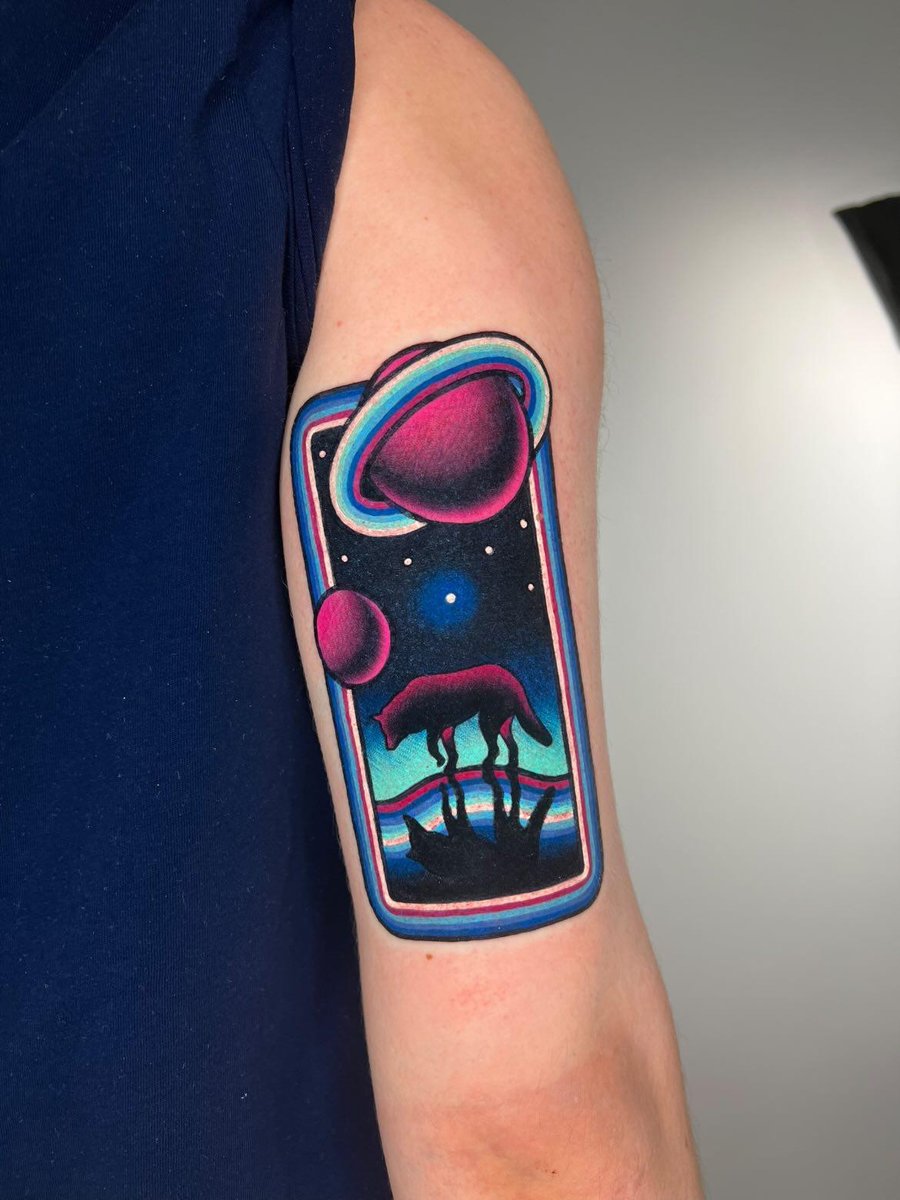Photo of the tattoo titled Abstract tribute to family dog