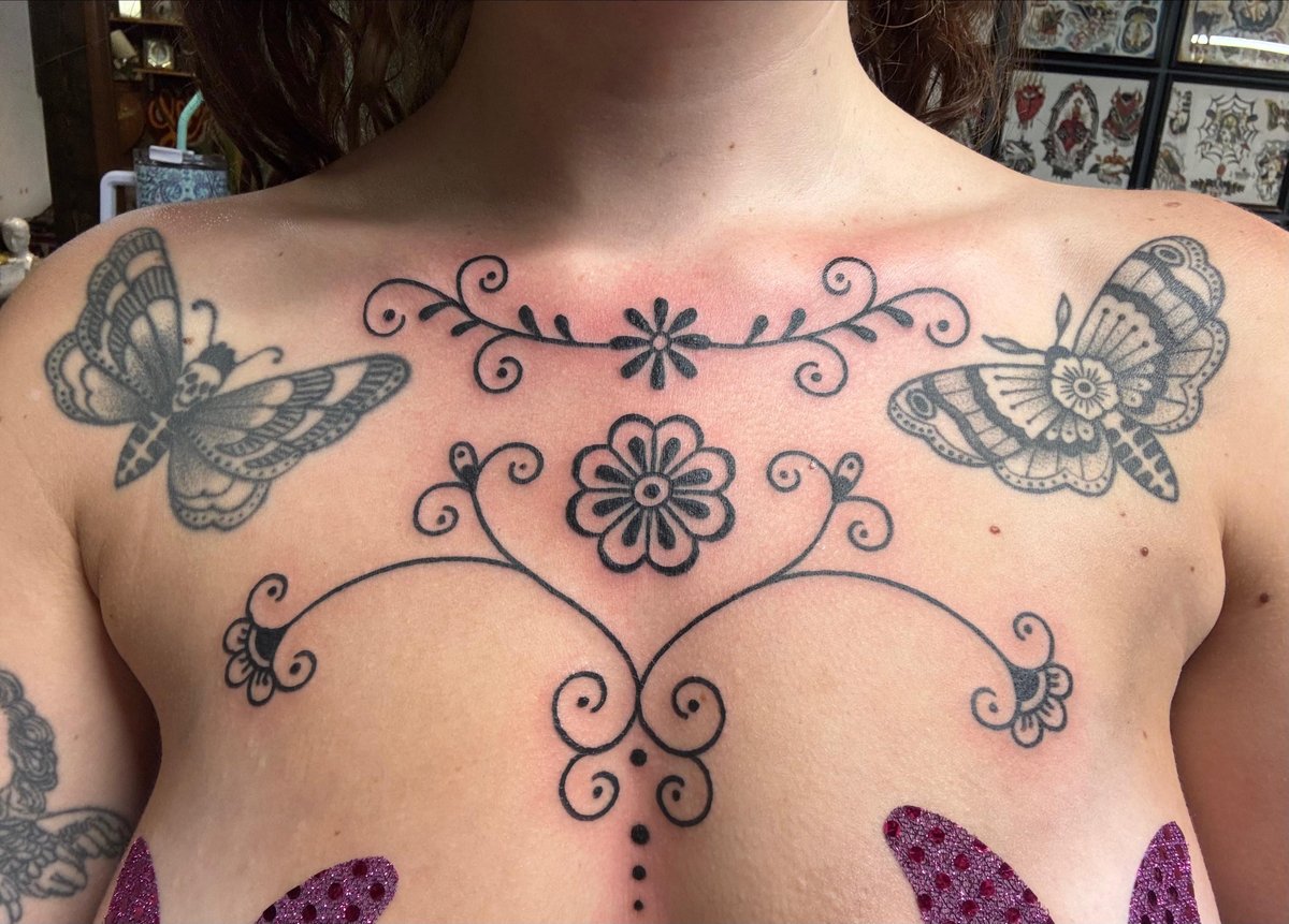 Photo of the tattoo titled New Chest Piece by Ignacia