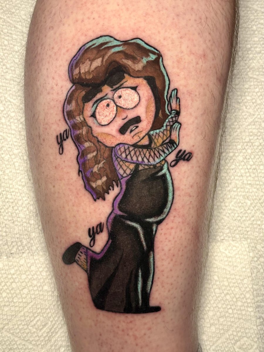 Photo of the tattoo titled Randy Marsh as Lorde Tattoo