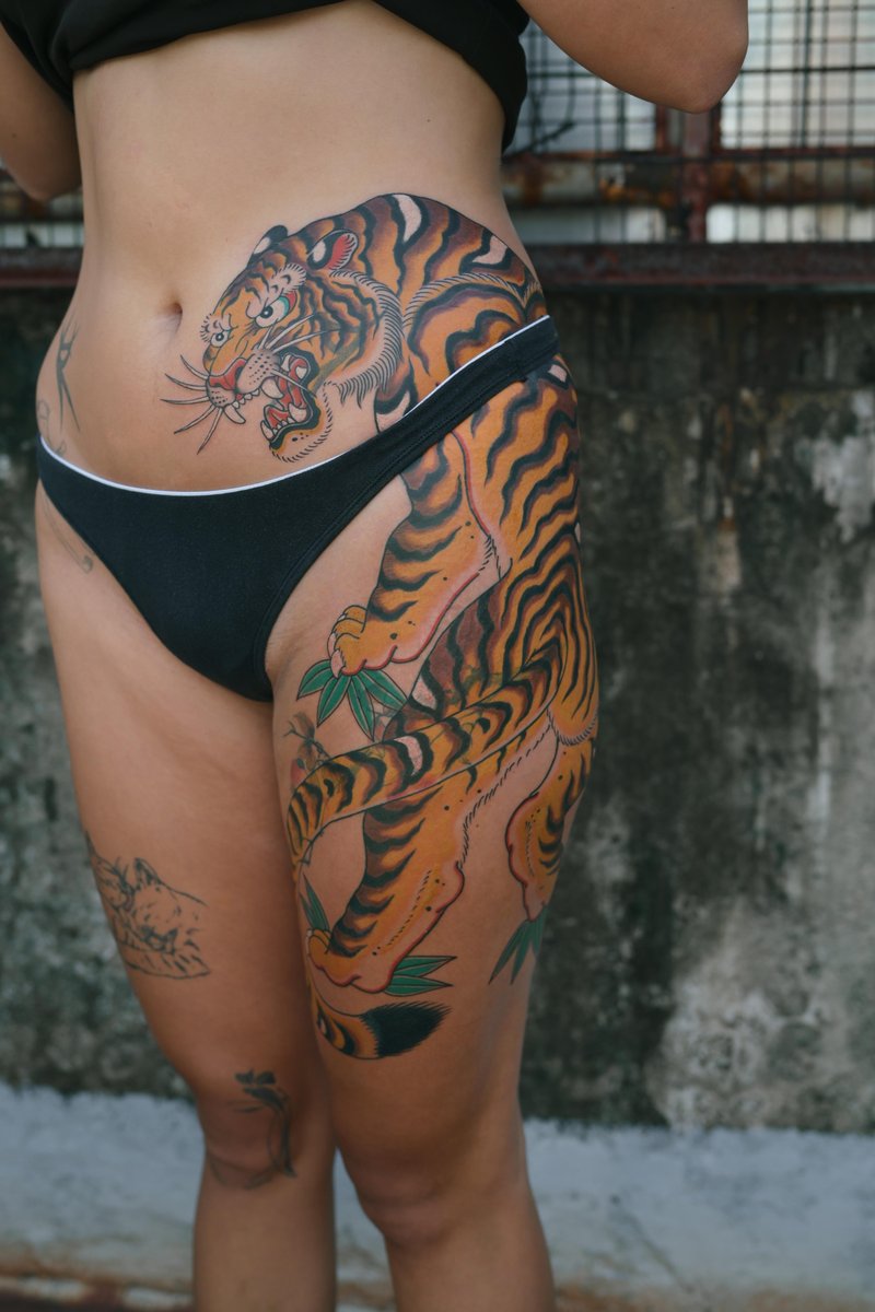 Photo of the tattoo titled Tiger Tattoo Transformation