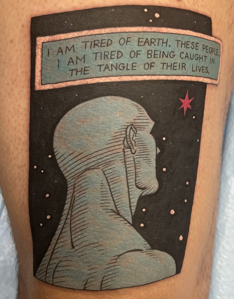 Photo of the tattoo titled Dr. Manhattan's Cosmic Power