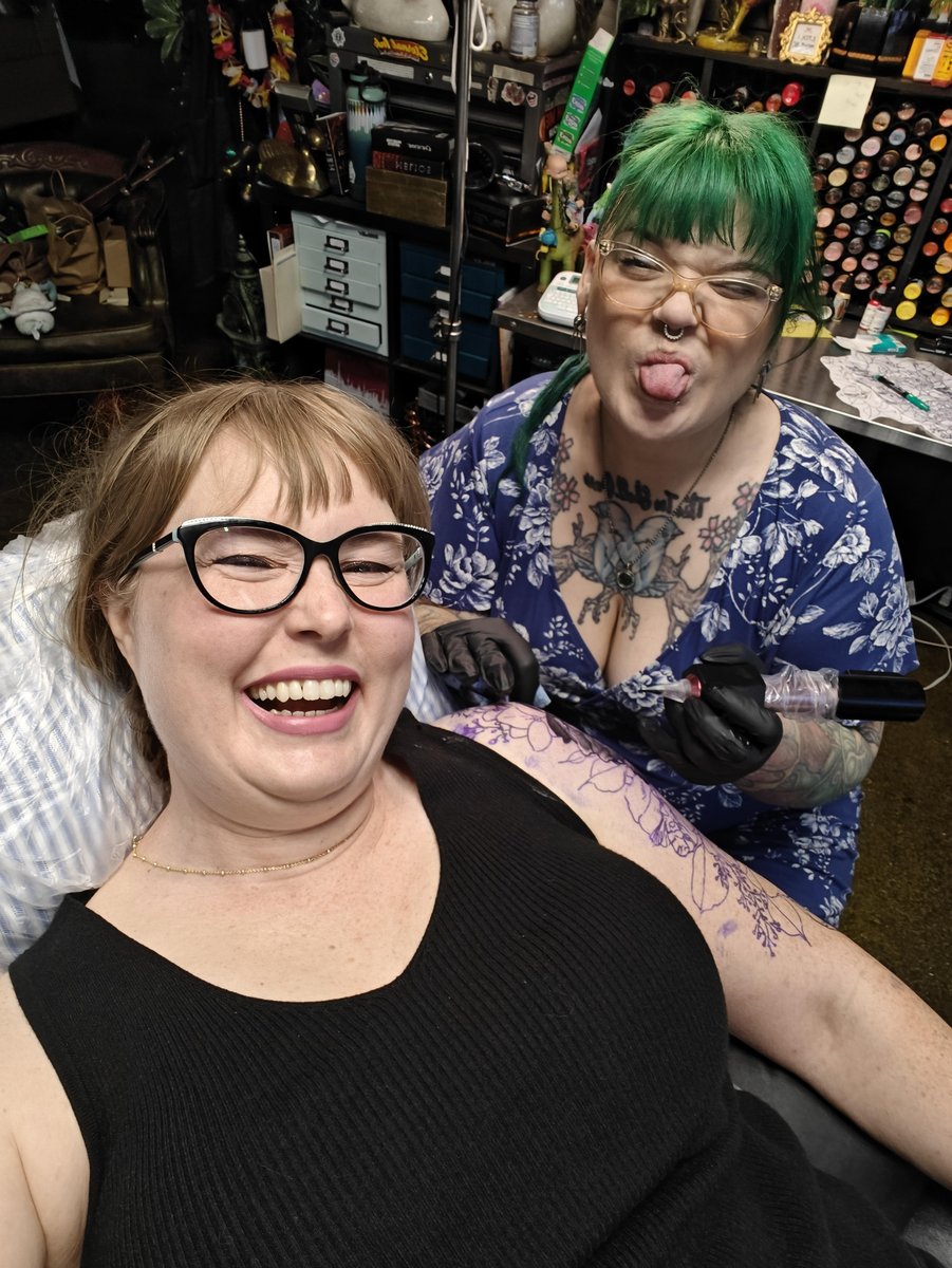 Photo of the tattoo titled New Sleeve in Progress Day One