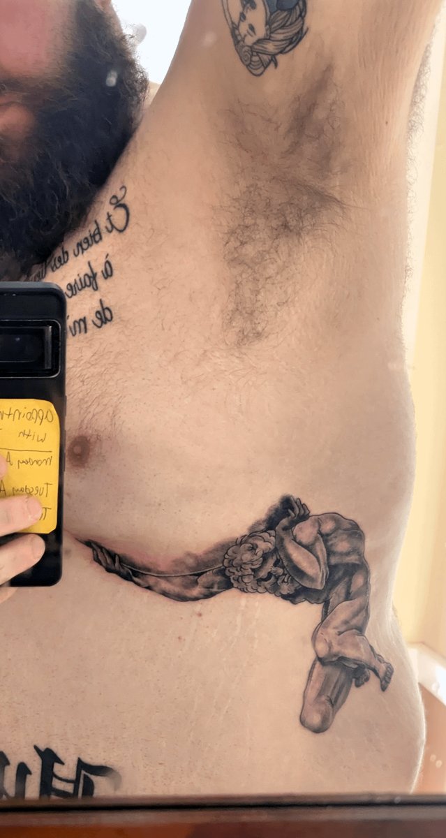 Photo of the tattoo titled Rib Set Complete: Sisyphus & Atlas