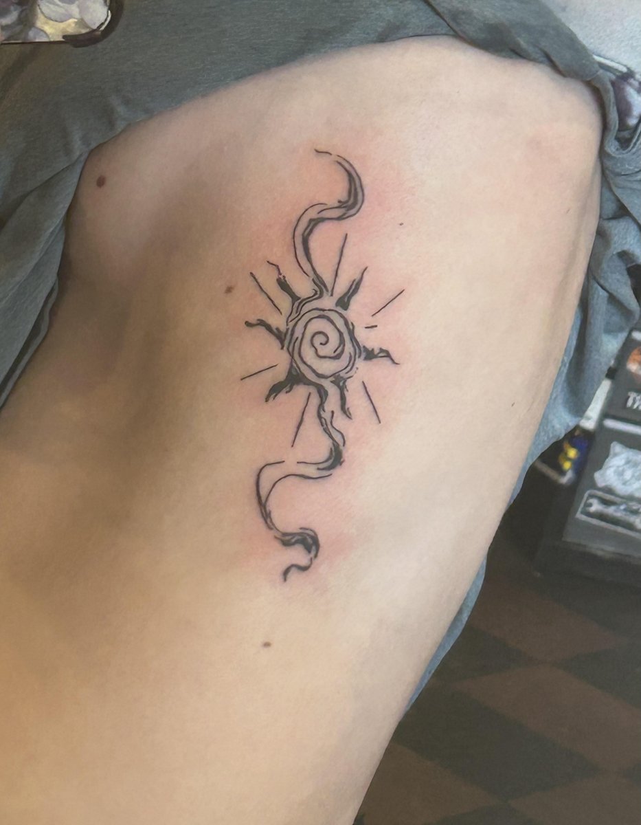 Photo of the tattoo titled Happy with my second rib tattoo