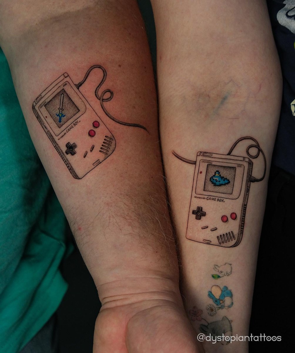 Photo of the tattoo titled Game Boy Siblings Forever