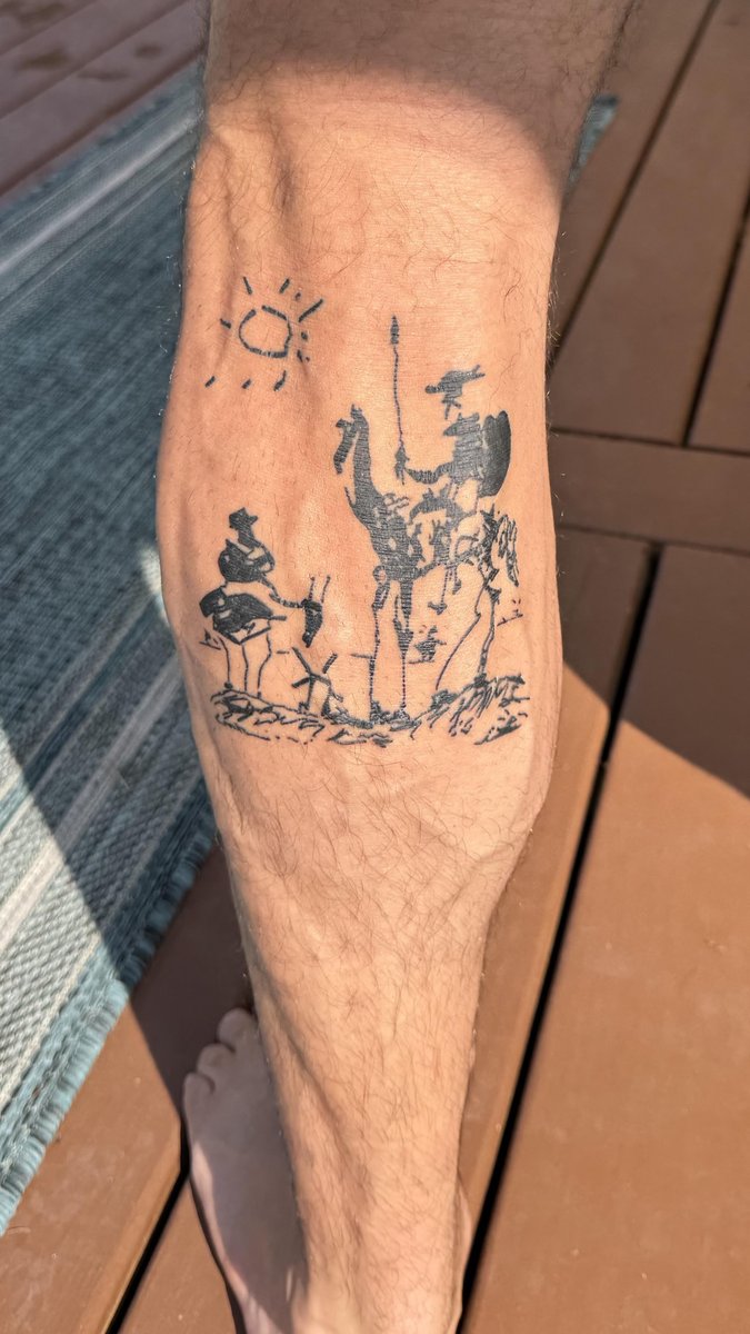 Photo of the tattoo titled Picasso's Don Quixote Tribute