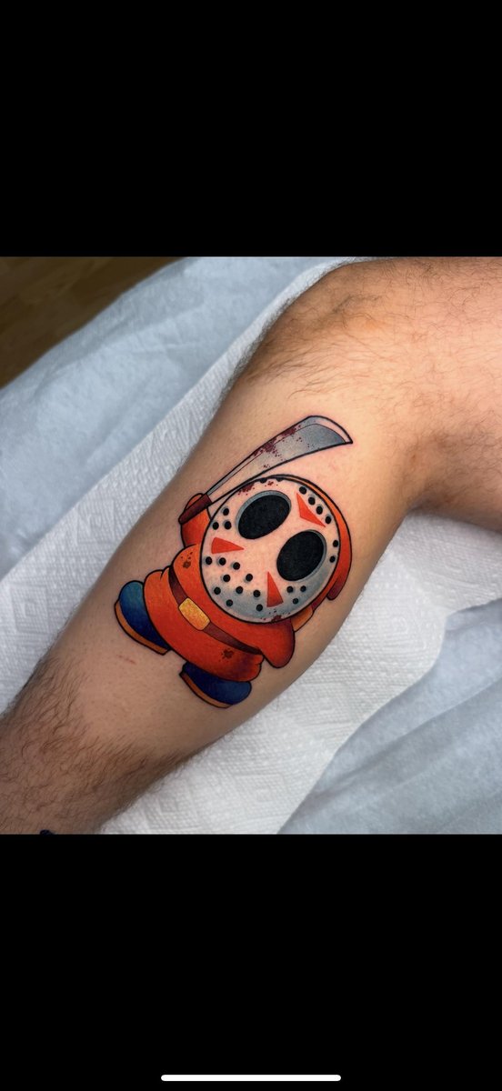 Photo of the tattoo titled ShyGuy Meets Jason Voorhees