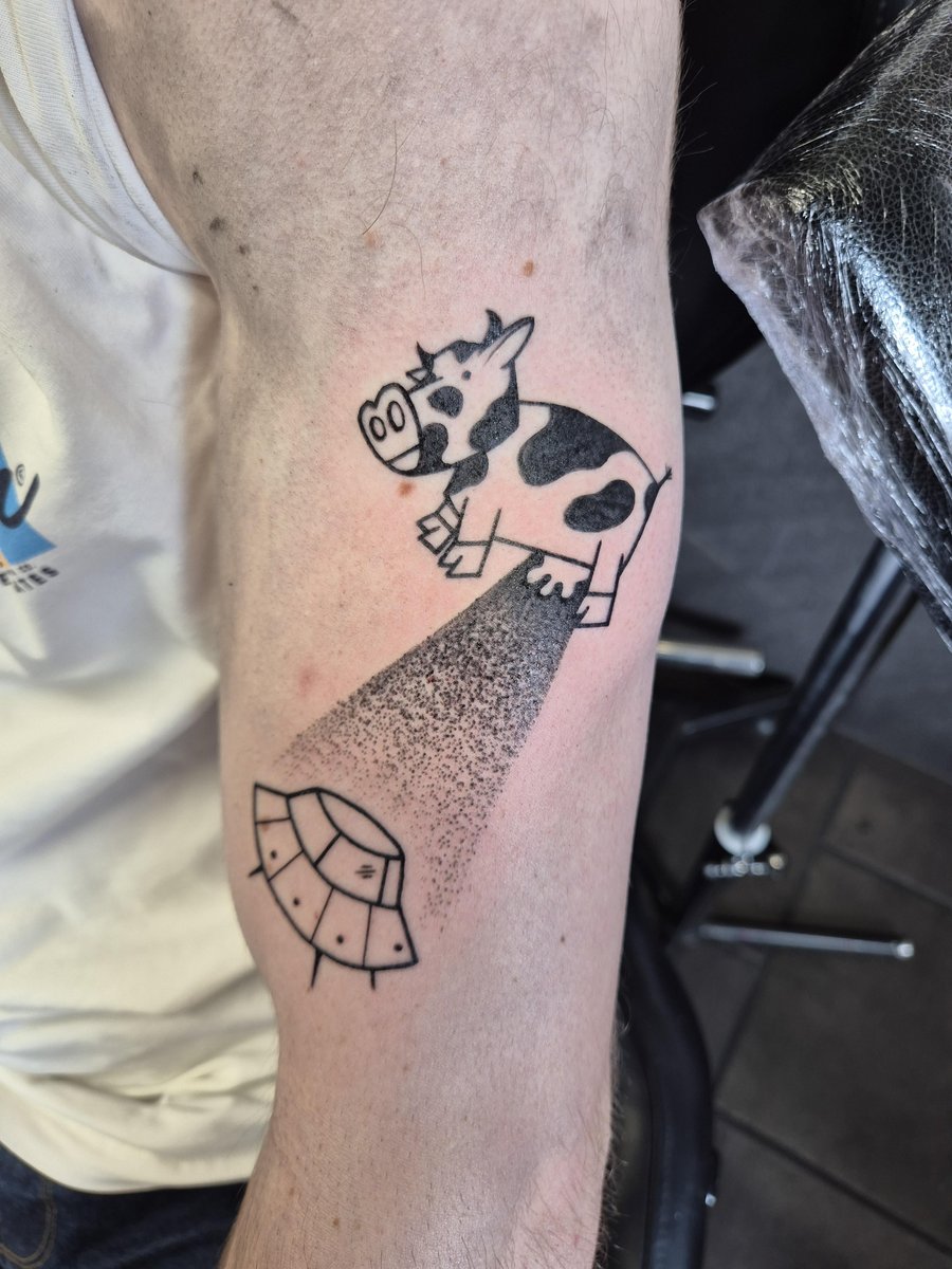 Photo of the tattoo titled My First UFO Encounter Tattoo