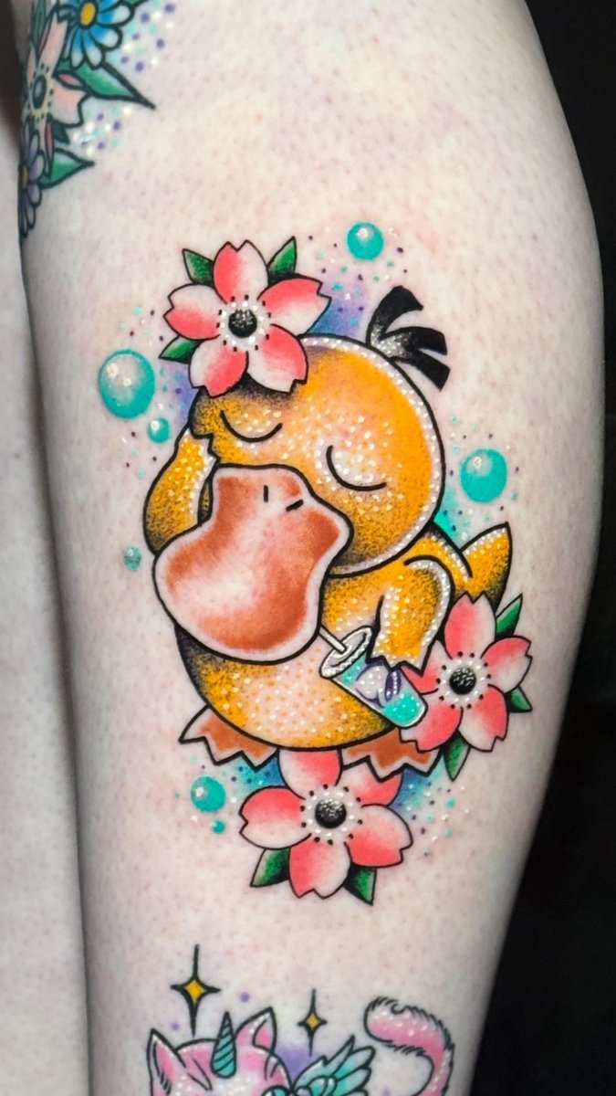 Photo of the tattoo titled Psyduck's Baja Blast Adventure