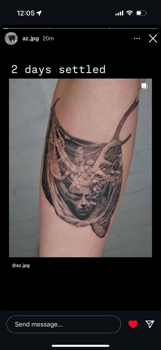 Photo of the tattoo titled McQueen's Iconic 'Widows of Culloden' Inspiration