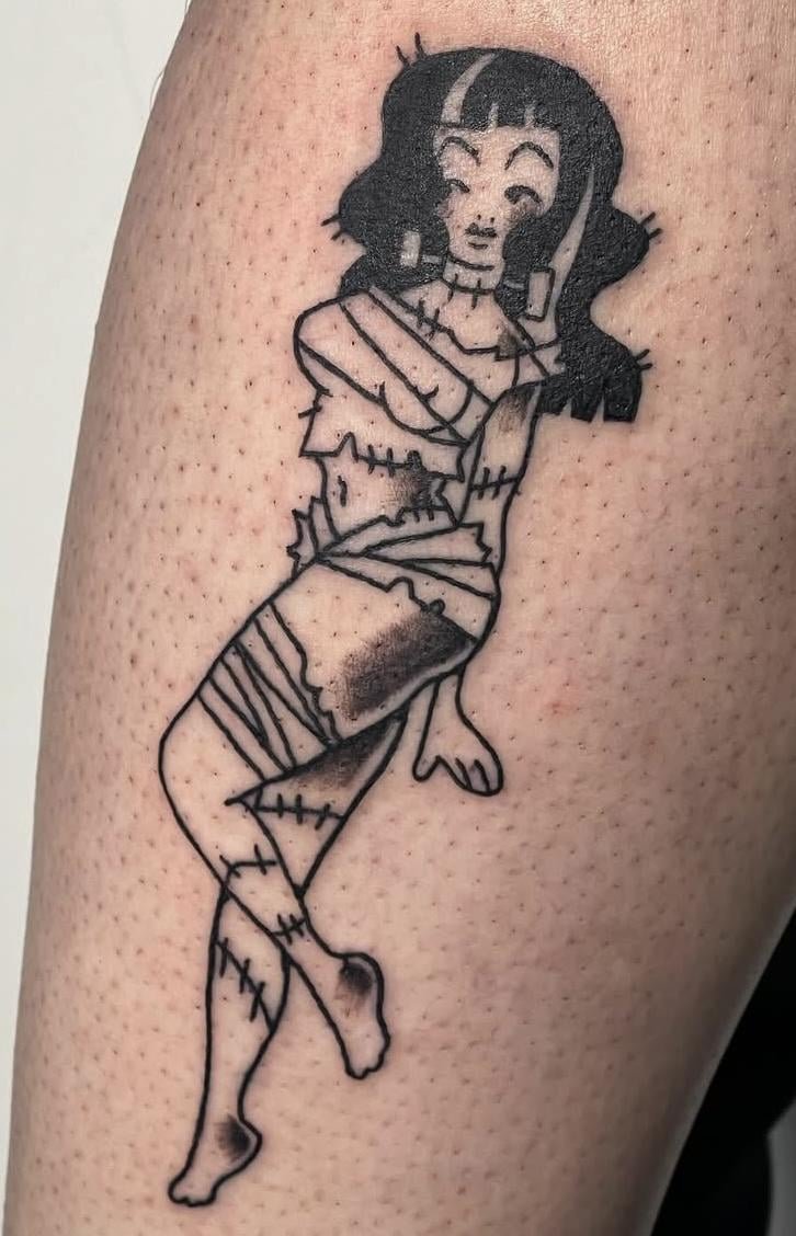 Photo of the tattoo titled Frankengirl Pinup Tattoo