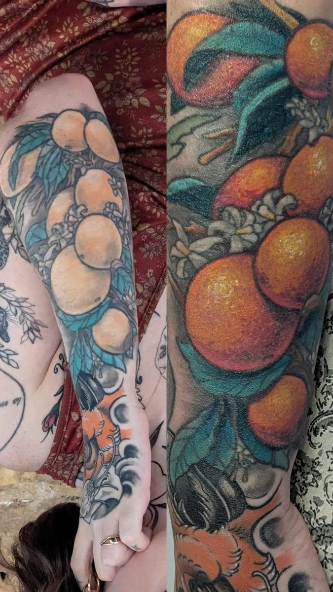 Photo of the tattoo titled Refreshing Zesty Orange Tattoo