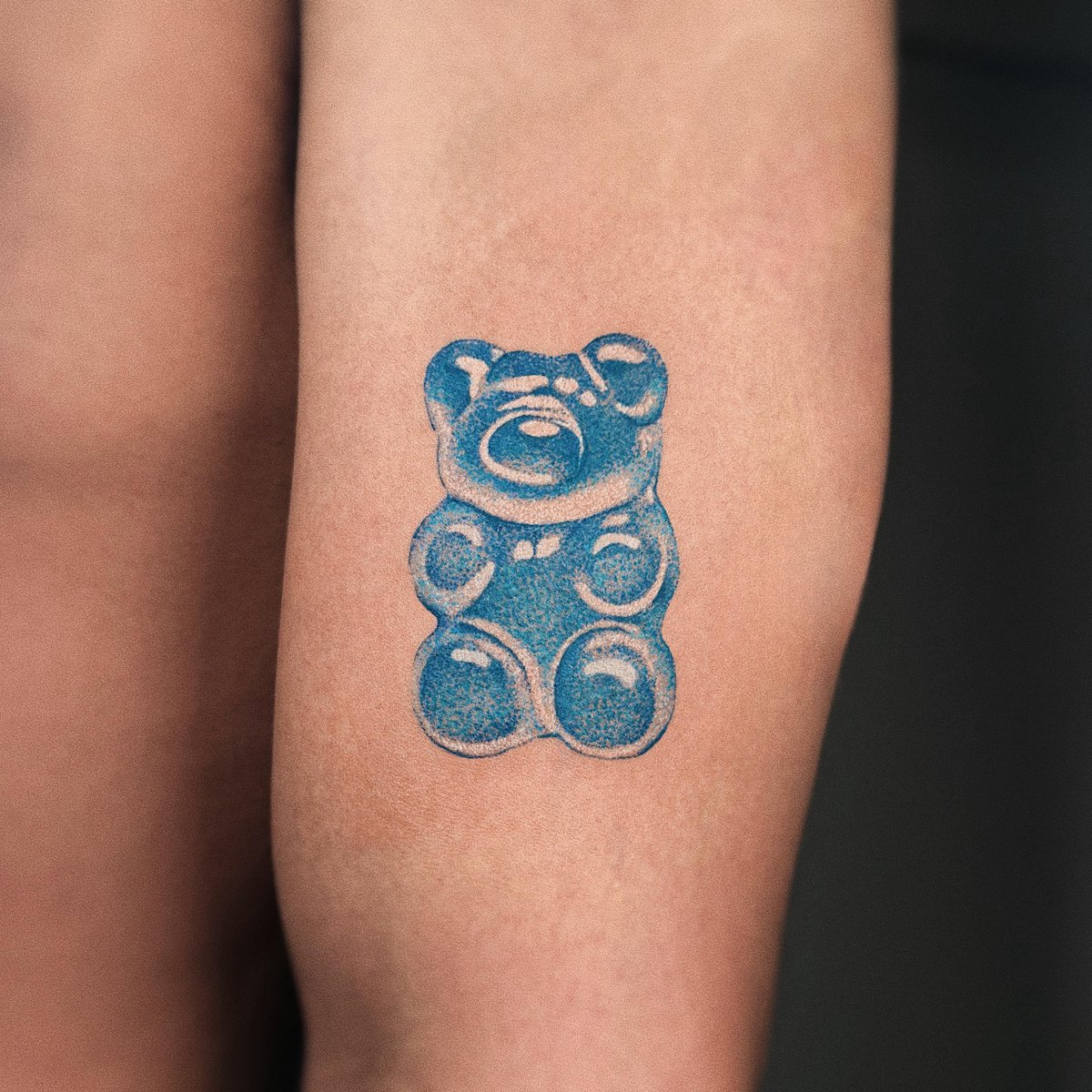 Photo of the tattoo titled Dot-work Gummy Bear