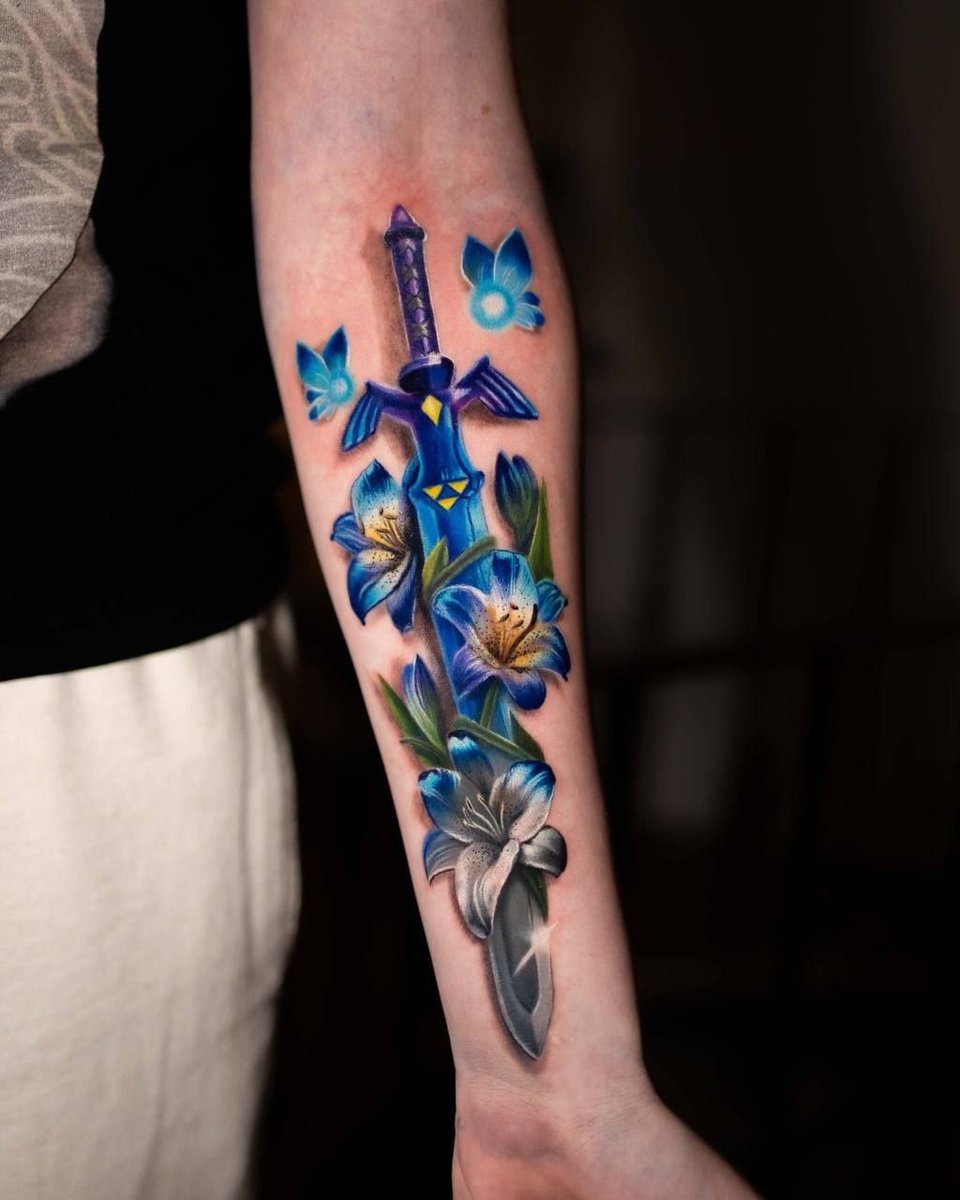 Photo of the tattoo titled Master Sword Legend of Zelda