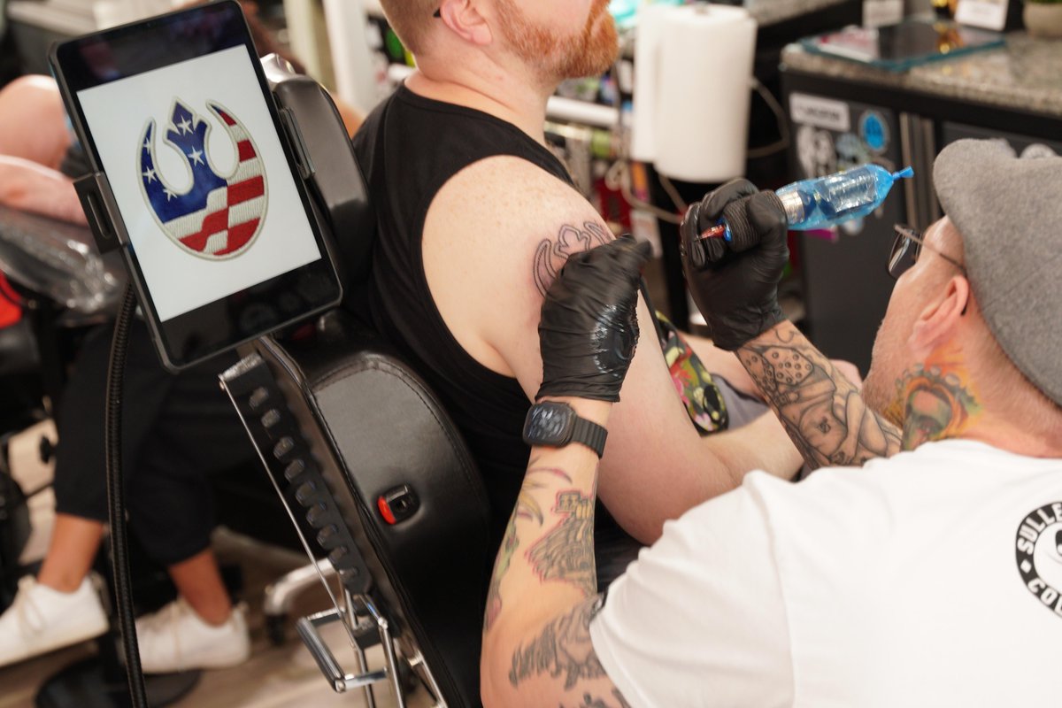 Photo of the tattoo titled Joining the Resistance Star Wars Tattoo
