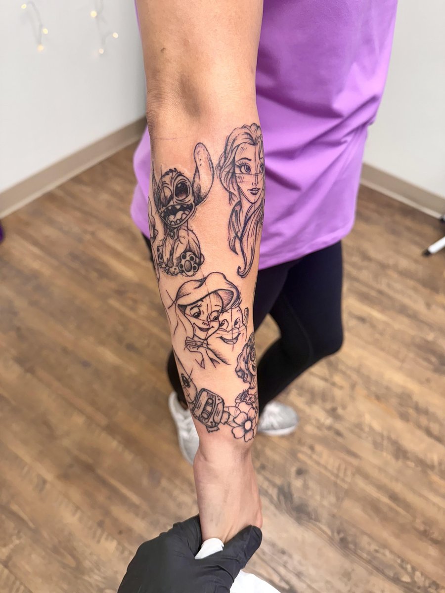 Photo of the tattoo titled Disney Sketch Tattoos