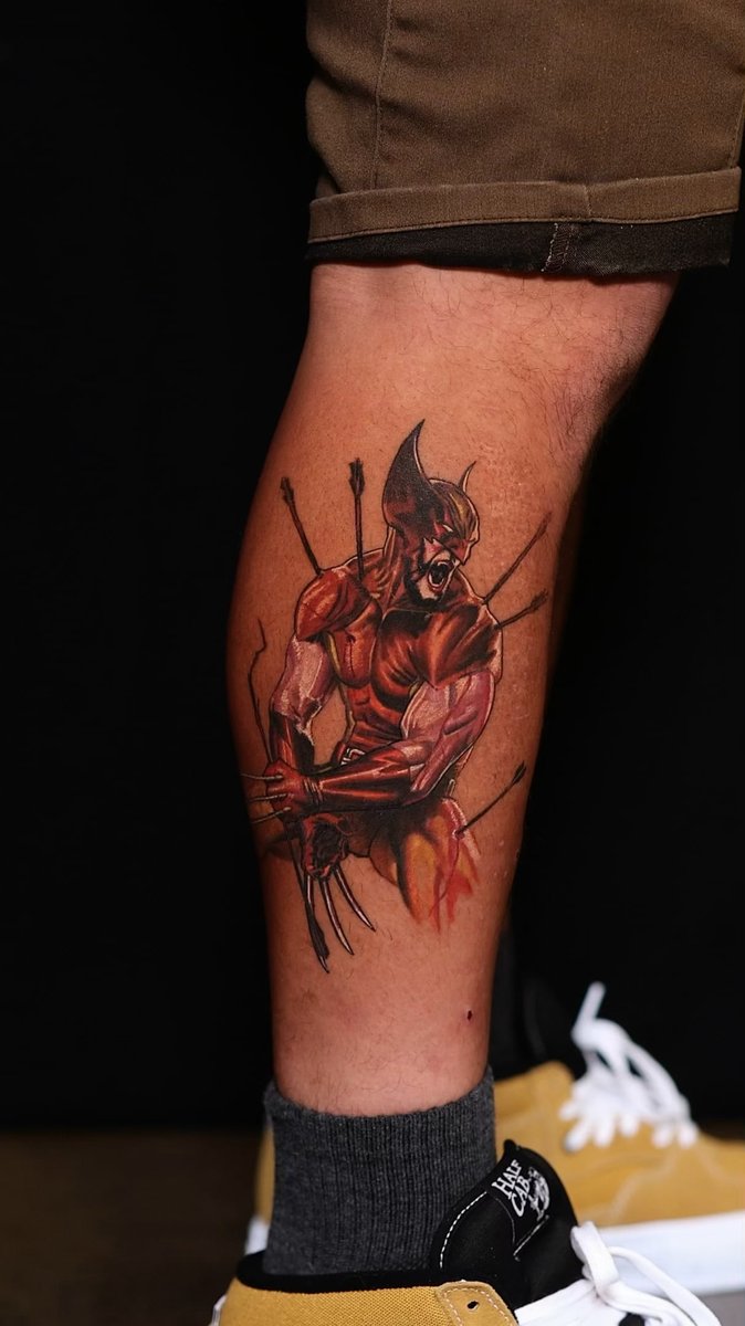 Photo of the tattoo titled Wolverine's Resilience Embodied