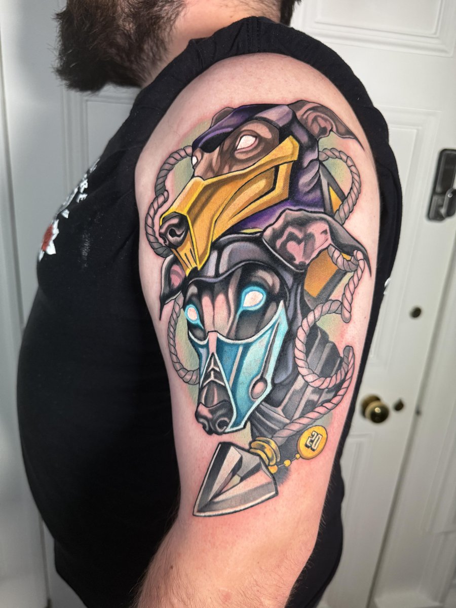 Photo of the tattoo titled My Dog's Mortal Kombat Tribute