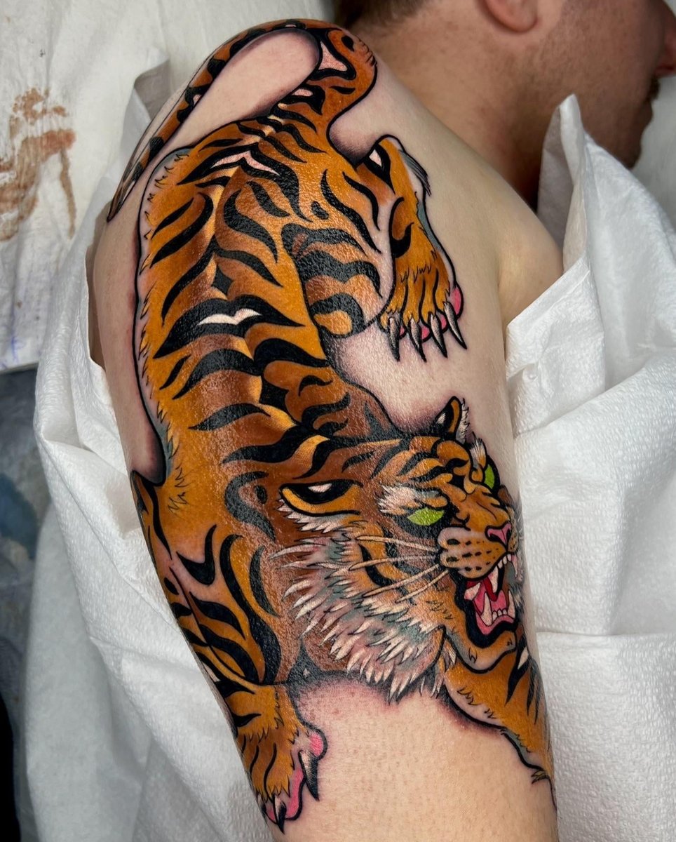Photo of the tattoo titled One Shot Tiger Tattoo