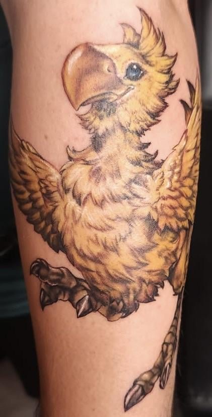 Photo of the tattoo titled My Final Fantasy Chocobo Companion